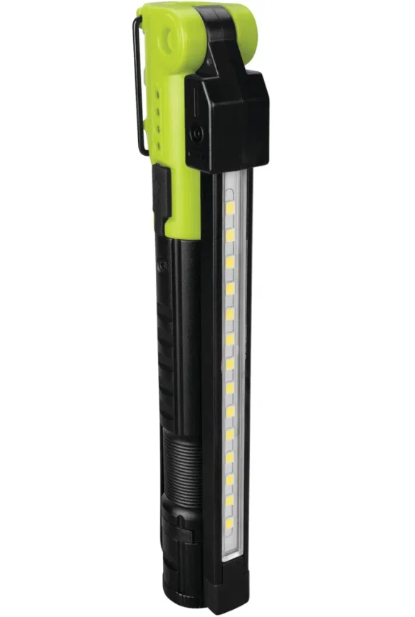 W2645 – PERFORM TOOL Flashlight, Hands Free LED Clear Lens Black/ Green Housing Plastic Housing 14650 Lithium-Ion Rec...